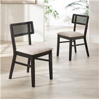 Julian Bowen Annika Pair of Solid Wood Dining Chairs - Black
