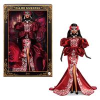 Barbie Da De Muertos Doll in Satin Mermaid Dress and Removable Calavera Mask