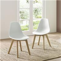 Julian Bowen Agatha Pair of Dining Chairs - White