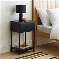 Argos Home Metal 1 Drawer Bedside Table - Black