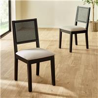 Julian Bowen Knoxley Pair of Solid Wood Dining Chairs - Black
