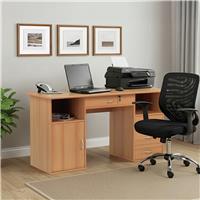 Dorel Dallas 4 Drawer Office Desk - Beech