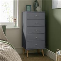 Habitat Otto 5 Drawer Tallboy - Grey