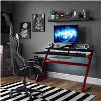 Dorel Aries Gaming Desk - Black & Red