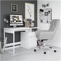 Dorel Bridport 1 Drawer Office Desk - White