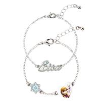 Disney Frozen Elsa, Anna and Snowflake Charms Bracelets - Pack of 2