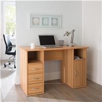 Dorel Maryland 3 Drawer Office Desk - Beech
