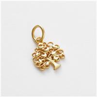 Revere Yellow Gold Plated 925 Sterling Silver Tree of Life Charm