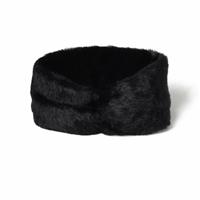 Freedom Black Faux Fur Headband