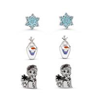 Disney Frozen Silver Plated Stud Earrings set - Pack of 3
