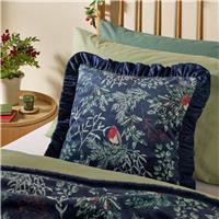 Argos Home Velvet Robin Ruffle Cushion Blue - 43x43