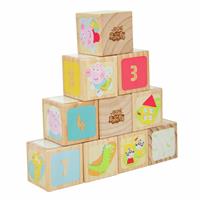 Grow With Peppa Pig 10 Piece Wooden Stacking Block Set