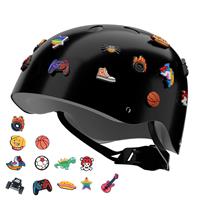 Zinc 51-55cm Interchangeable Pop-ins Kids Helmet - Black