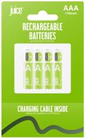 Juice Rechargeable AAA Batteries - Pack of 4
