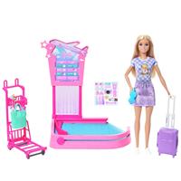 Barbie Malibu Travel Doll, Baggage Claim Playset & Accessories