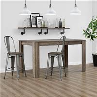 Dorel Luxor Pair of Metal Bar Stool - Gun Metal