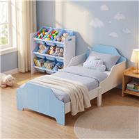 Liberty House Toys Kids Toddler Bed - White and Blue