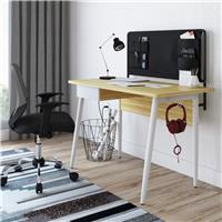 Dorel Freemont 1 Drawer Office Desk - White & Oak