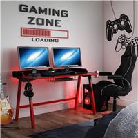 Dorel Fuego Gaming Desk - Black & Red