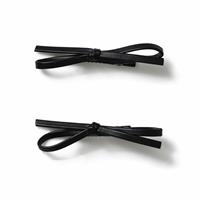 Freedom Black Thin Bow Clips - Pack of 2