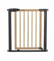 Safety 1st Simply Close Pressure Fit Safety Gate - Natural Wood & Graphite