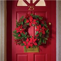 Argos Home Country Pointsetta Wreath - Extra Large
