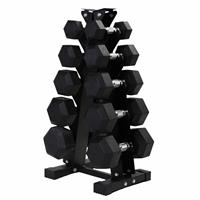 Northern Hex Dumbbells with 5-Tier Rack - Set of 10