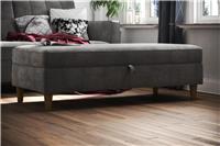 Dorel Hartford Chenille Storage Ottoman - Grey