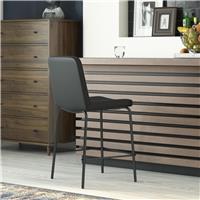 Dorel Corey Faux Leather Bar Stool - Black