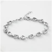 Revere 925 Sterling Silver Drop Crystals Bracelet