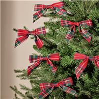 Argos Home Country Tartan Bows - Pack of 6