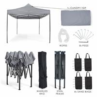 All Seasons Gazebos 3x4.5m Pop up Garden Gazebo - Grey