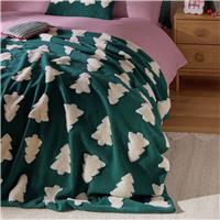 Argos Home Sherpa Tree Throw - Green - 150x125cm