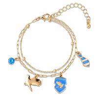 Harry Potter Gold Tone Ravenclaw Charms Layered Bracelet