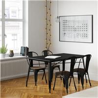 Dorel Fusion Real Wood Veneer 2 - 4 Seater Dining Table - Black & Brown