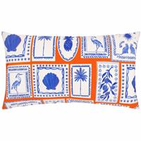 Furn Frieze Coral Blue Outdoor Cushion