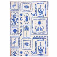 Furn Polyester Blue Rectangle Outdoor Rug