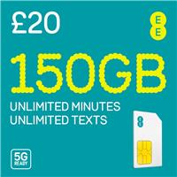 EE Pay As You Go 150GB SIM Card