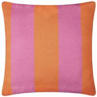 Furn Stripe Woven Orange Outdoor Cushion