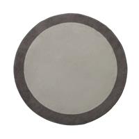 Habitat Border Circle Cut Pile Rug - 100x100cm - Grey