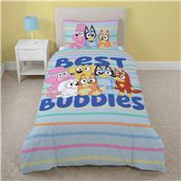 Bluey Kids Cotton Best Buddies Light Blue Bedding Set - Toddler