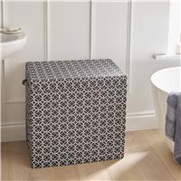 Argos Home 135L Mono Tile Print Laundry Hamper - Black & White