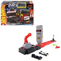Hot Wheels Racing Formula 1 Grid Start Track Set & 2 Die-Cast F1 Cars 1:64 Scale