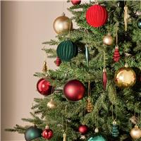 Argos Home Mixed Shapes and Size Multicolour Christmas Baubles - Pack of 49