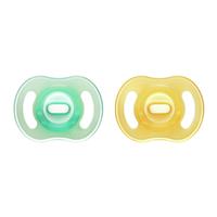 Tommee Tippee Ultra-light Night Glow Silicone Soother - Yellow Green Pack of 2