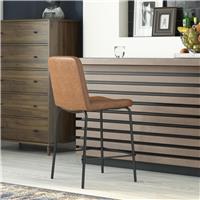 Dorel Corey Faux Leather Bar Stool - Camel
