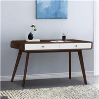 Dorel Cassie 2 Drawer Desk - Walnut & White