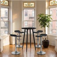 Dorel Monza Round Bar Table - Black