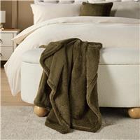 Argos Home Faux Fur Throw - Khaki - 150x125cm