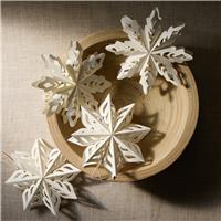 Habitat Handmade Paper Snowflake Tree Decoration - Pack of 4